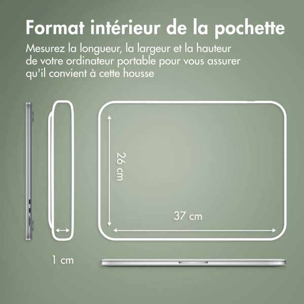 Accezz Leather Pochette ordinateur Apple MacBook 16 pouces - Cognac