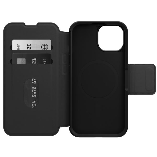 OtterBox ﻿Étui de téléphone portefeuille Strada MagSafe iPhone 15 - Noir