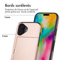 imoshion Coque arrière avec porte-cartes iPhone 16 - Rose Dorée