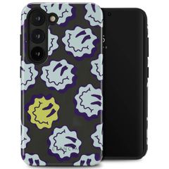 Selencia Coque arrière Vivid Samsung Galaxy S23 - Wavy Smiley Green