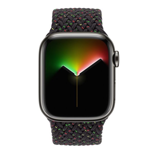 Apple Bracelet Solo tressé Apple Watch | 38/40/41/42 mm - Taille 3 - Black Unity