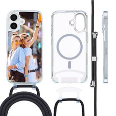 Concevez votre Coque MagSafe avec cordon amovible Apple iPhone 16 - Transparent