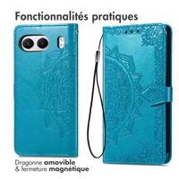 imoshion Etui de téléphone portefeuille Mandala OnePlus Nord 4 - Turquoise