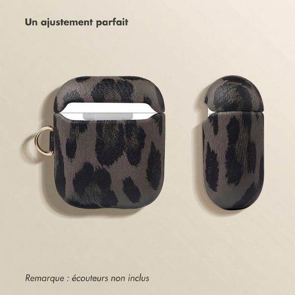 Selencia Coque Sabi motif panthère  Apple Airpods 1 / 2 - Midnight Black