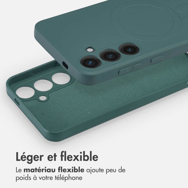 imoshion Coque Couleur avec MagSafe Samsung Galaxy S24 Plus - Vert foncé