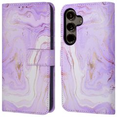 imoshion Étui de téléphone portefeuille Design Samsung Galaxy S24 Plus - Purple Marble