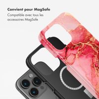 Selencia Coque arrière Vivid Tough avec MagSafe iPhone 15 Pro Max - Rosy Marble