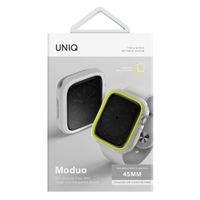 Uniq Moduo Coque Apple Watch avec Lunette interchangeable Apple Watch 4-9 / SE - 44/45 mm - Frost (Lime/White)