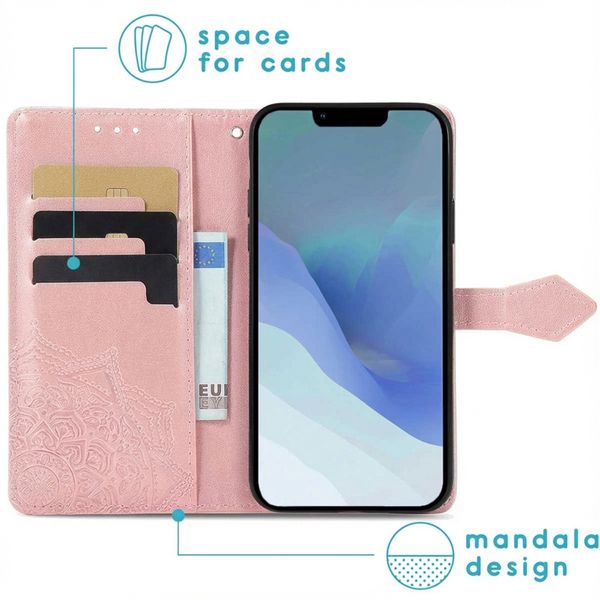 imoshion Etui de télephone Mandala Apple iPhone 14 / 13 - Rose Doré