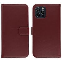 Selencia Étui portefeuille en cuir véritable Apple iPhone 12 (Pro) - Burgundy
