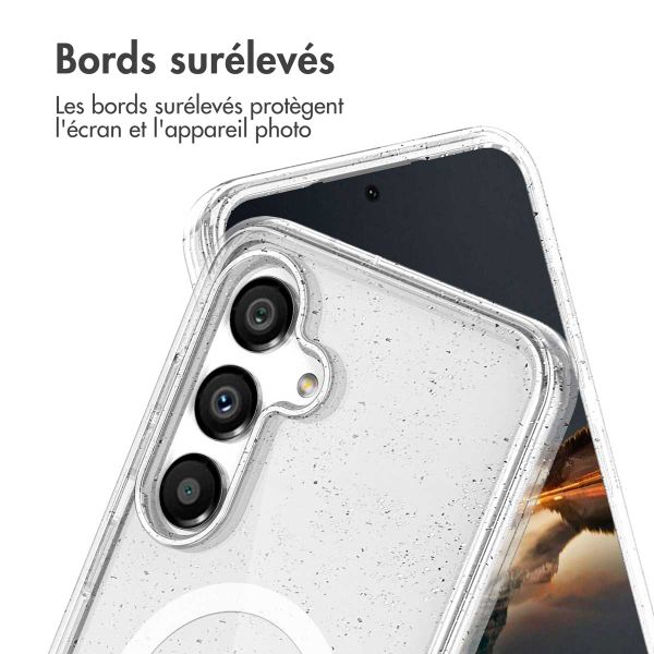 imoshion Coque Pailletée avec MagSafe Samsung Galaxy S25 Plus - Transparent