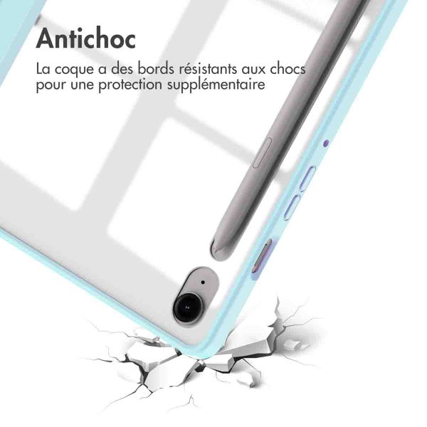 imoshion Coque tablette rigide Trifold iPad Samsung Tab S9 FE 10.9 pouces / Tab S9 11.0 pouces - Bleu clair