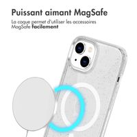 imoshion Coque Pailletée avec MagSafe Apple iPhone 14 - Paillettes Transparent