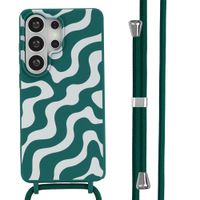 imoshion Coque design en silicone avec cordon Samsung Galaxy S26 Ultra - Petrol Green Groovy