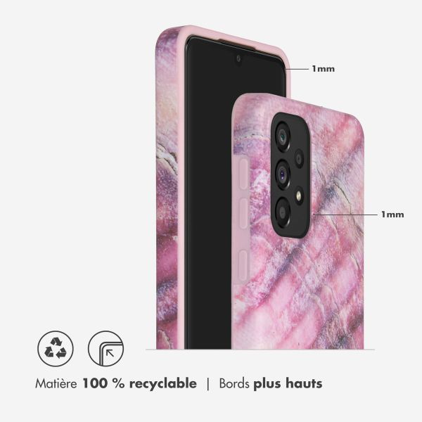 Selencia Aurora Coque Fashion Samsung Galaxy A33 - ﻿Coque durable - 100 % recyclée - Ocean Shell Purple