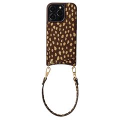 Selencia Nova coque arrière en cuir véritable avec porte-cartes Apple iPhone 13 Pro - Fawn Chic