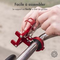 imoshion Support de téléphone pour vélo - Réglable - Universel - Aluminium - Rouge