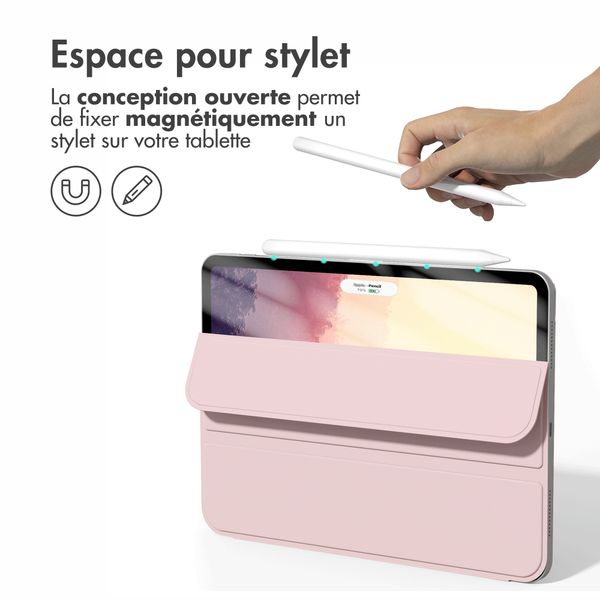 imoshion Magnetic etui de téléphone portefeuille Apple iPad Air 11 pouces (2025) M3 / (2024) M2 / Air 5 (2022) / Air 4 (2020) - Rose