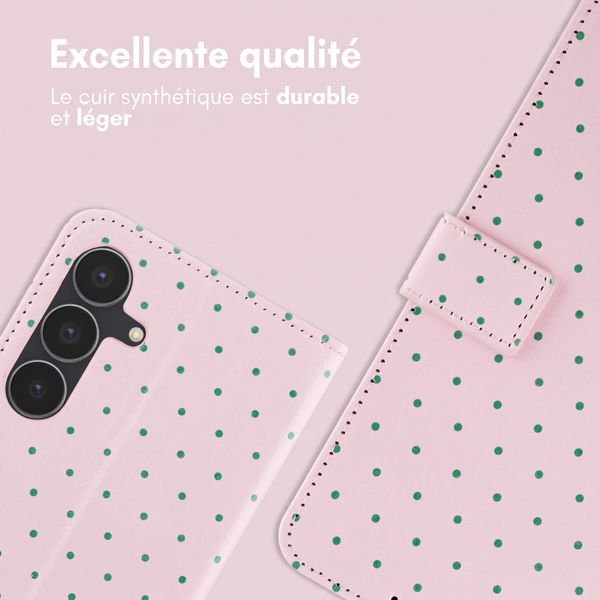 imoshion Étui de télephone portefeuille Design Samsung Galaxy S25 FE - Happy Dots