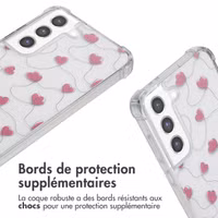 imoshion Coque Design avec cordon Samsung Galaxy S21 FE - Dusty Rose Connected Hearts