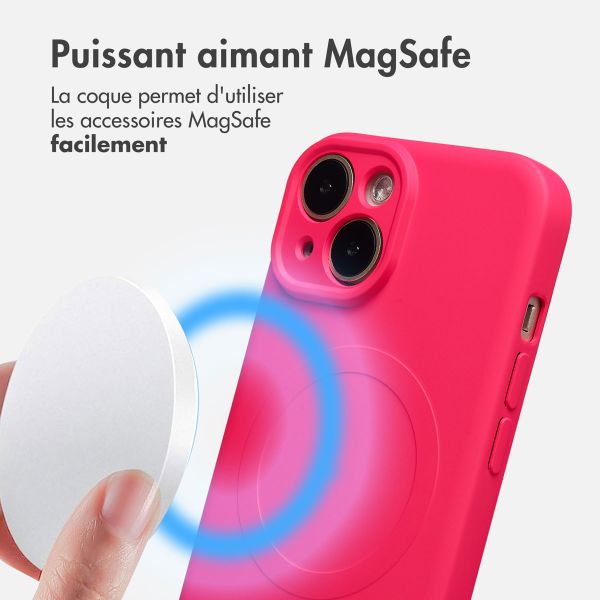 imoshion Coque Couleur avec MagSafe Apple iPhone 15 - Neon Pink