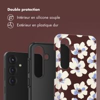 Selencia Coque arrière Vivid Samsung Galaxy S25 - Choco Flower Pop