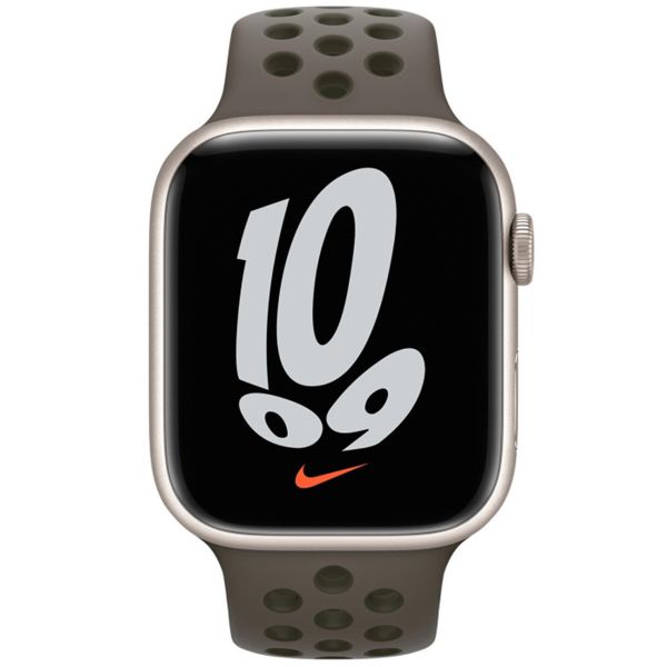 Apple Bracelet Nike Sport Apple Watch Series 1 t/m 11 / SE / Ultra (44/45/46/49 mm) - Olive Gray / Cargo Khaki