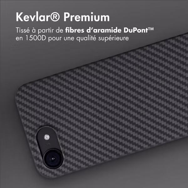 Accezz Coque Kevlar® MagSafe Apple iPhone 17e / 16e - Noir