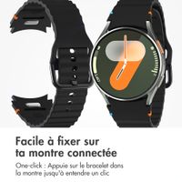 imoshion Bracelet Wave en silicone Samsung Galaxy Watch 4 / 5 / 6 / 7 / FE (20 mm) - Noir
