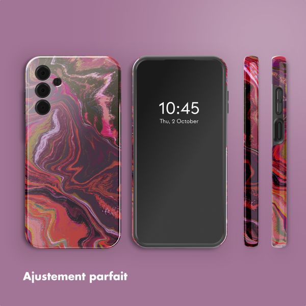 Selencia Coque arrière Vivid Tough Samsung Galaxy A15 (5G/4G) - Marble Purple