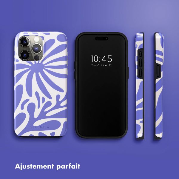 Selencia Coque arrière Vivid Apple iPhone 15 Pro Max - Modern Bloom Sapphire Blue