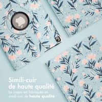 imoshion Coque tablette Design rotatif à 360° Apple iPad 9 (2021) 10.2 pouces / iPad 8 (2020) 10.2 pouces / iPad 7 (2019) 10.2 pouces - Flowers