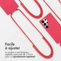 imoshion Coque arrière Color avec cordon amovible et MagSafe Samsung Galaxy S25 Ultra - Red Raspberry