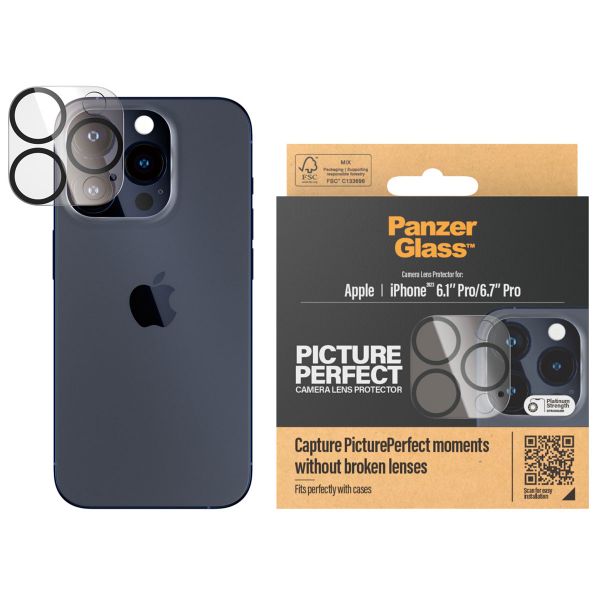 PanzerGlass Protection Caméra en verre trempé iPhone 15 Pro / 15 Pro Max