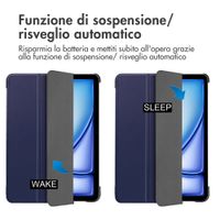 imoshion Coque tablette Trifold Apple iPad Air 13 pouces (2026) M4 / (2025) M3 / (2024) M2 - Bleu foncé