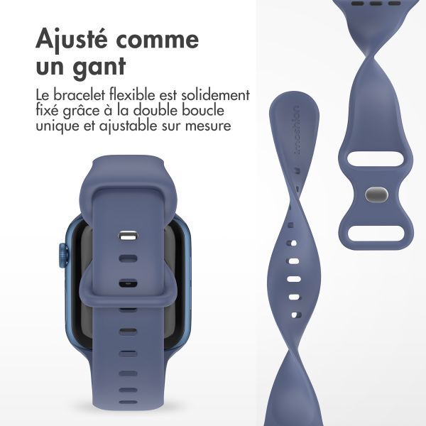 imoshion Bracelet en silicone⁺ Apple Watch Series 1 á 10 / SE / Ultra (2) (44/45/46/49 mm) - Navy - Taille M/L