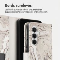 imoshion Étui de télephone portefeuille Design Samsung Galaxy A36 - Sandy Marble