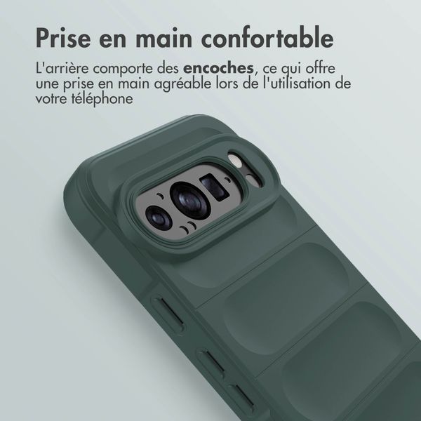 imoshion Coque arrière EasyGrip Google Pixel 9 / 9 Pro - Vert foncé