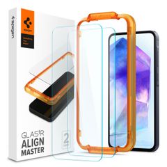 Spigen Protection d'écran en verre trempé GLAStR Fit 2 Paquets + Applicator Samsung Galaxy A55