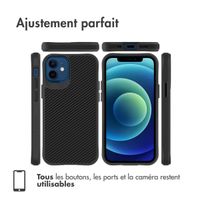 imoshion Coque Rugged Hybrid Carbon Apple iPhone 12 Mini - Noir
