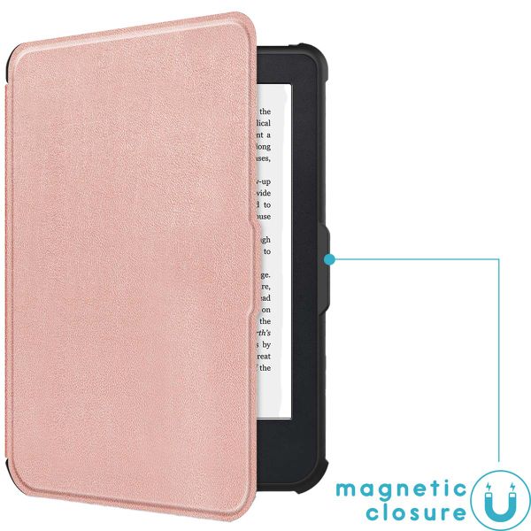 imoshion Étui de liseuse portefeuille Slim Soft Kobo Clara 2E / Tolino Shine 4 - Rose Doré