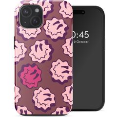 Selencia Coque arrière Vivid avec MagSafe Apple iPhone 15 - Wavy Smiley Pink