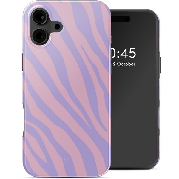 Selencia Coque arrière Vivid Tough avec MagSafe iPhone 16 - Zebra Light Pink Lilac