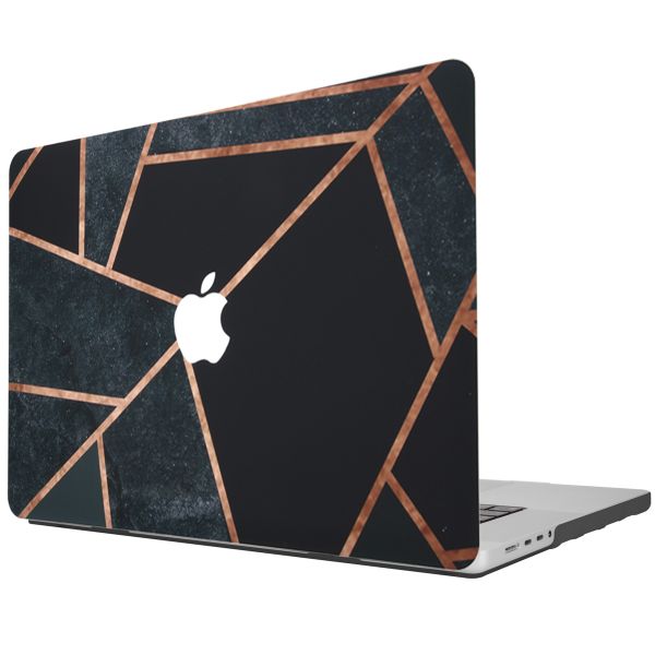 imoshion Coque Design Laptop pour MacBook Pro 16 pouces (2021) / Pro 16 pouces (2023) M3 chip - A2485 / A2780 / A2991 / A3186 / A3403 - Black Graphic