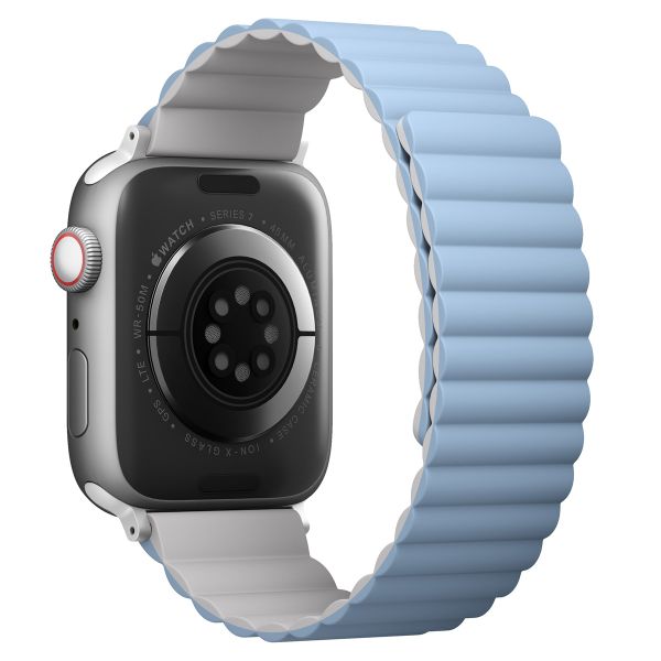 Uniq Bracelet double face Revix Apple Apple Watch Series 1 á 9 / SE (38/40/41 mm) | Series 10 (42 mm) - Blanc/Bleu