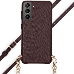 Selencia Coque Aina Serpent avec corde Galaxy S21 - Rouge