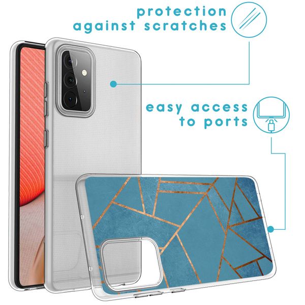 imoshion Coque Design Samsung Galaxy A72 - Blue Graphic