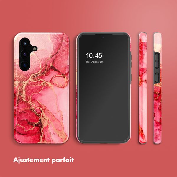 Selencia Coque arrière Vivid Samsung Galaxy S25 FE - Rosy Marble