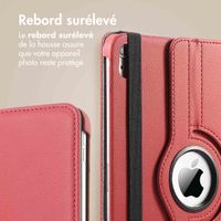 imoshion Coque tablette rotatif à 360° Apple iPad 11 (2025) 11 pouces A16 / iPad 10 (2022) 10.9 pouces - Rouge foncé
