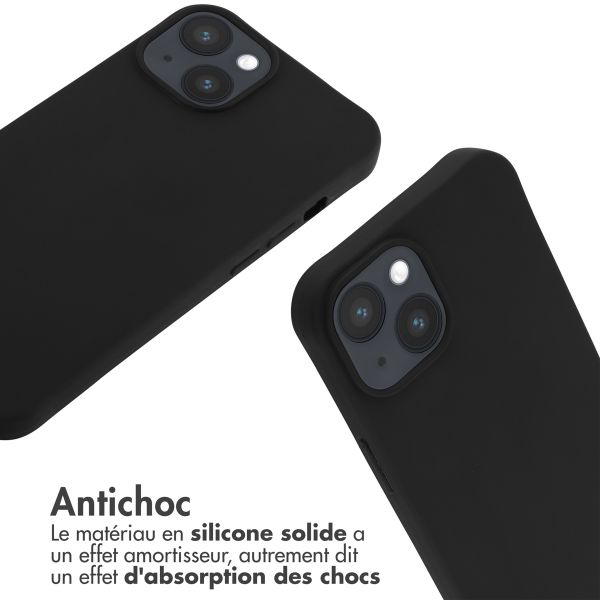 imoshion Coque en silicone avec cordon Apple iPhone 14 - Noir